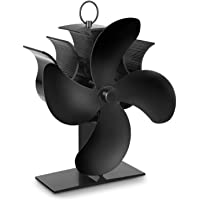 Ventilador de Estufa PAIPU- Ventilador de Chimenea con Termómetro- Funcionamiento silencioso automático- Para Estufas…